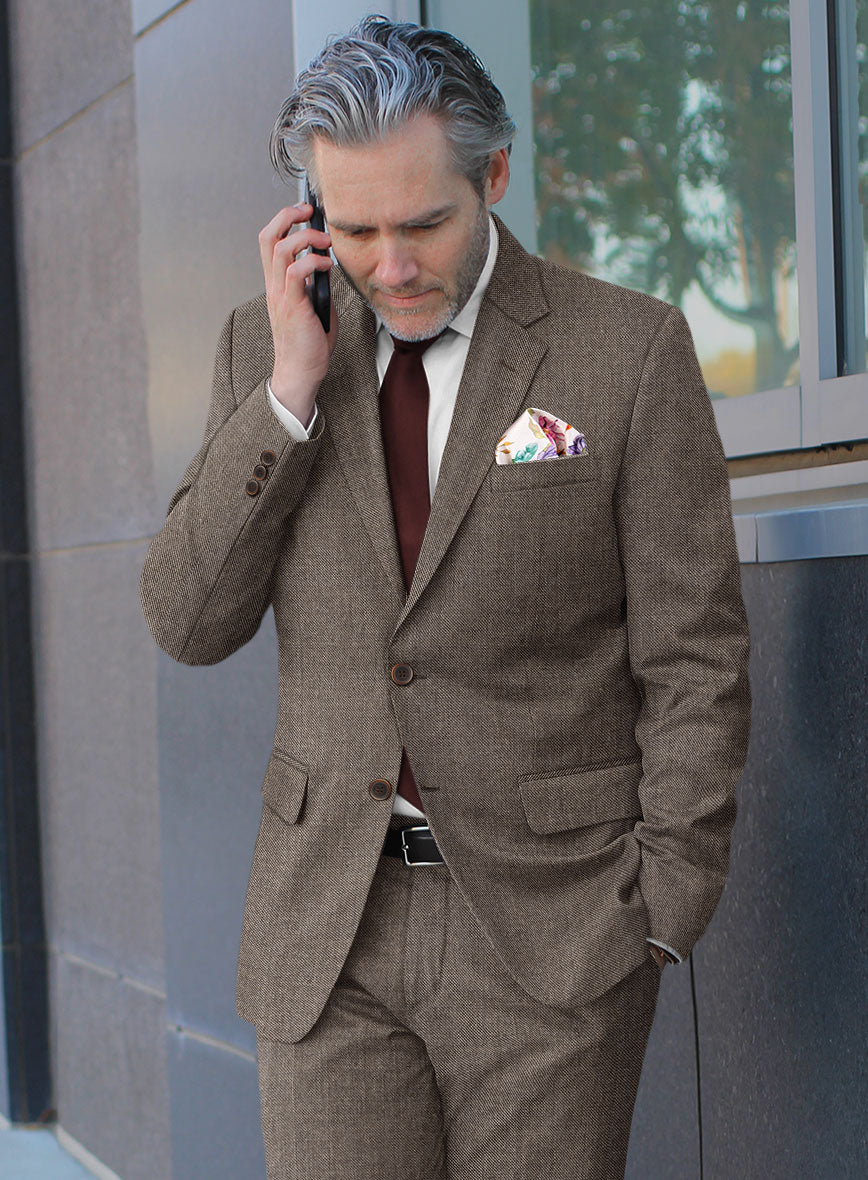 Hardy Minnis Brown Sharkskin Wool Suit – StudioSuits