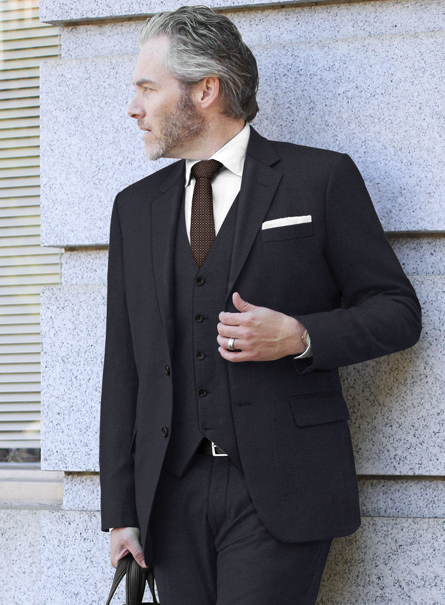 Hardy Minnis Caravel Dark Blue Wool Jacket - StudioSuits