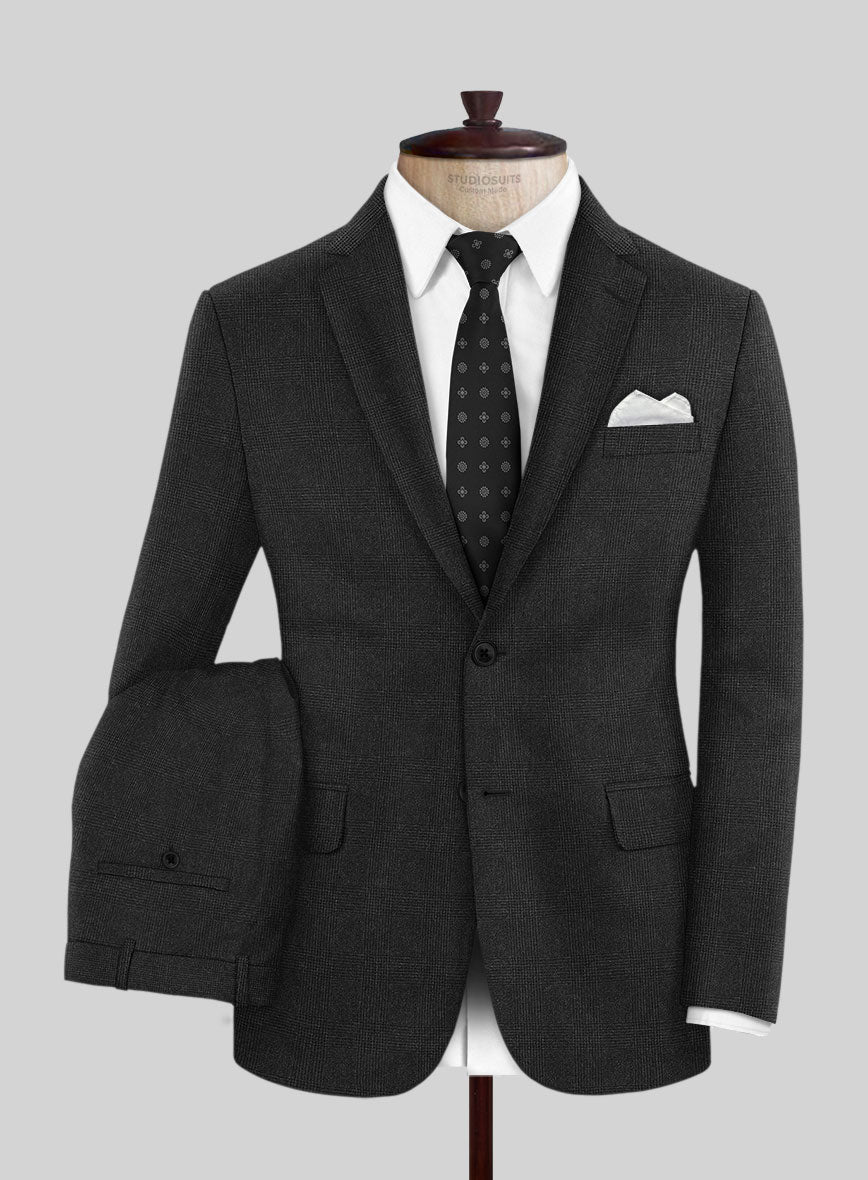 Hardy Minnis Charcoal Glen Wool Suit - StudioSuits