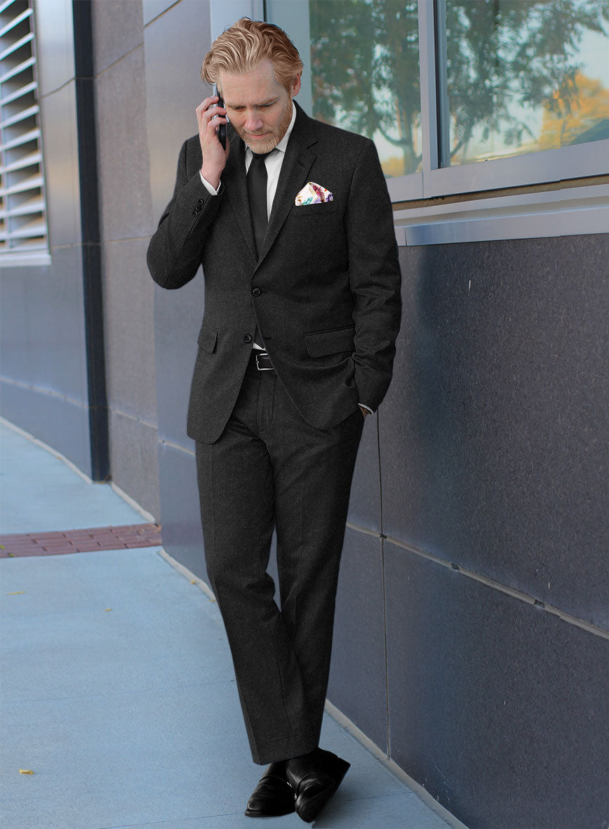 Hardy Minnis Charcoal Glen Wool Suit - StudioSuits