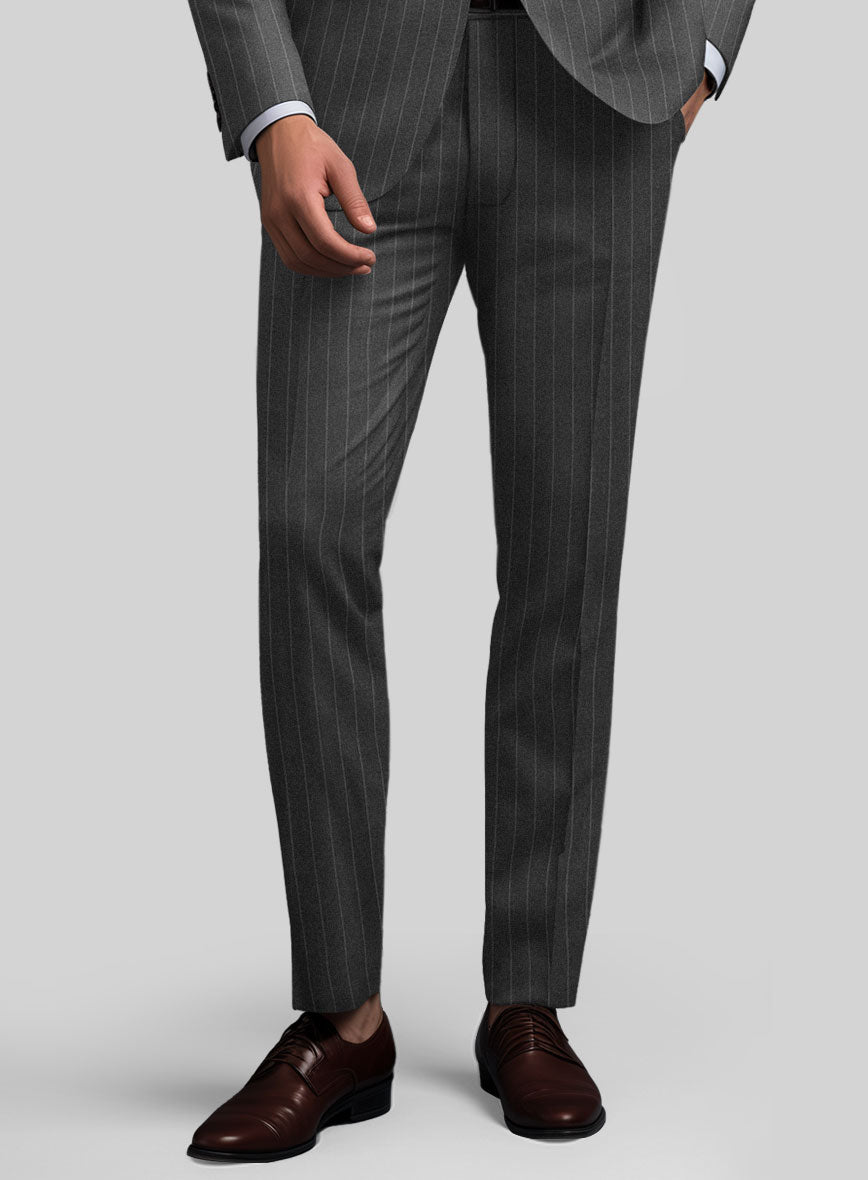 Hardy Minnis Charcoal Pinstripe Wool Suit – StudioSuits