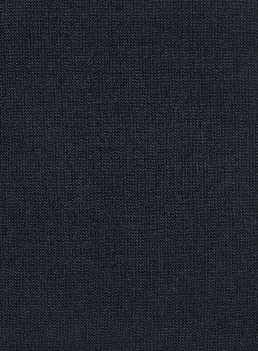 Hardy Minnis Dark Blue Sharkskin Wool Pants - StudioSuits