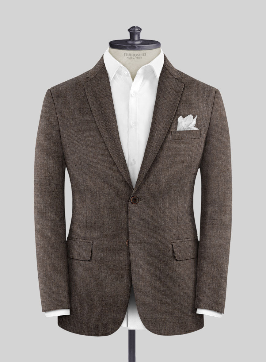 Hardy Minnis Dark Brown Twill Wool Suit – StudioSuits