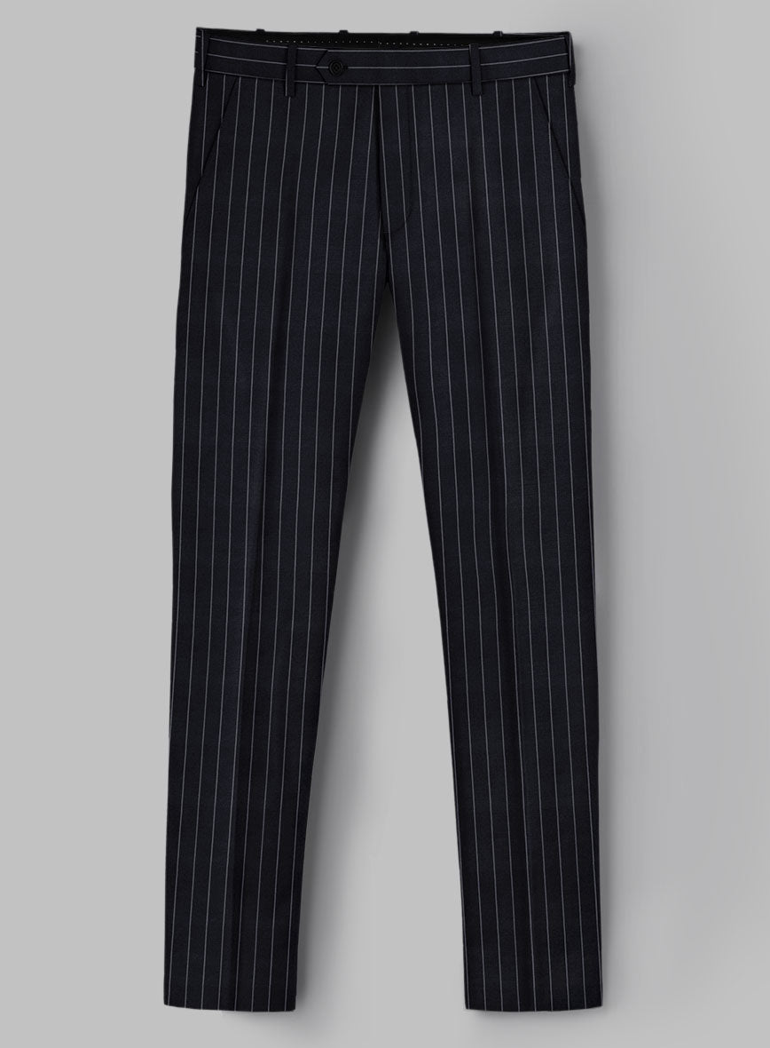 Hardy Minnis Deep Blue Rope Stripe Wool Suit - StudioSuits