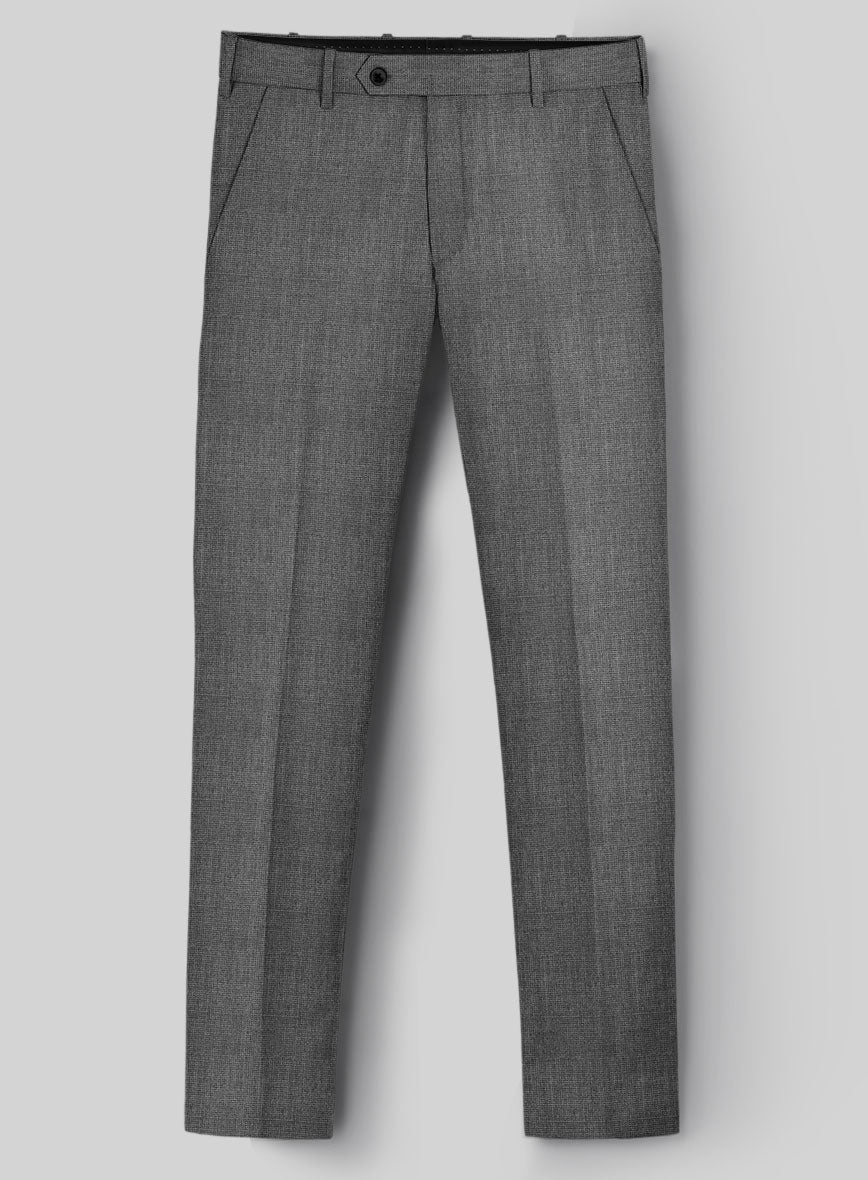 Hardy Minnis Gray Nailhead Wool Pants - StudioSuits