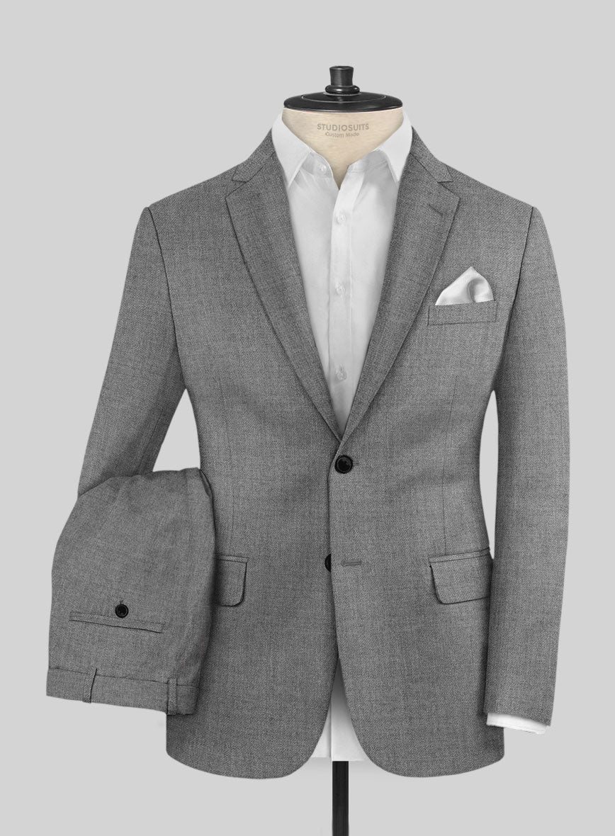 Hardy Minnis Gray Twill Wool Suit - StudioSuits