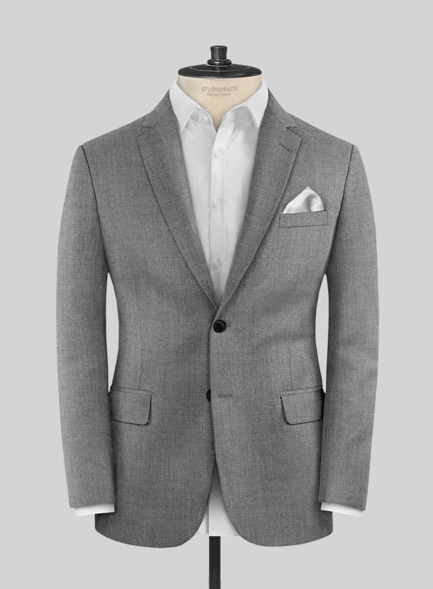Hardy Minnis Gray Twill Wool Suit - StudioSuits