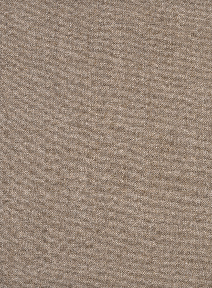 Hardy Minnis Light Brown Twill Wool Pants - StudioSuits