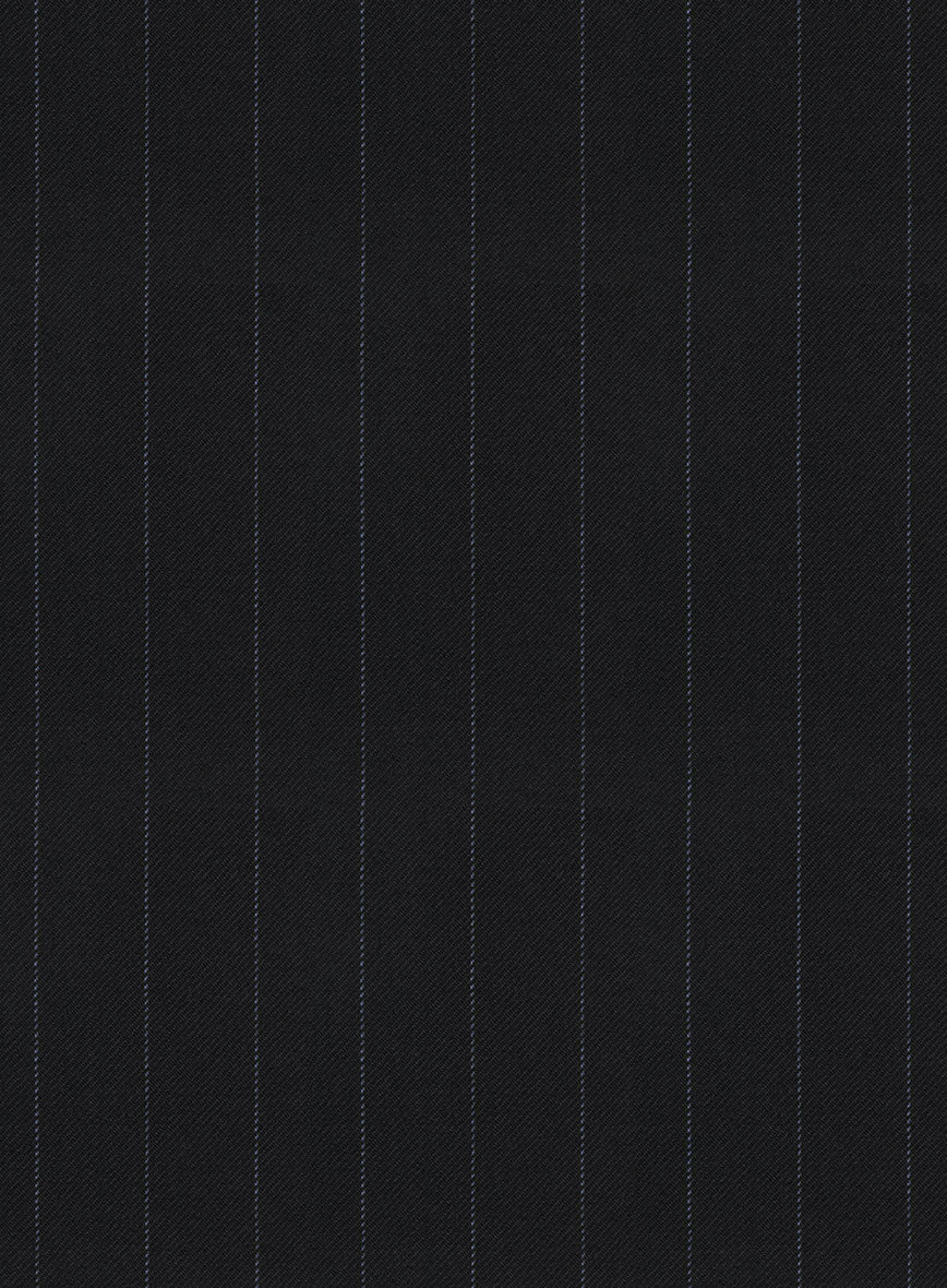 Hardy Minnis Midnight Blue Chalkstripe Wool Pant - StudioSuits
