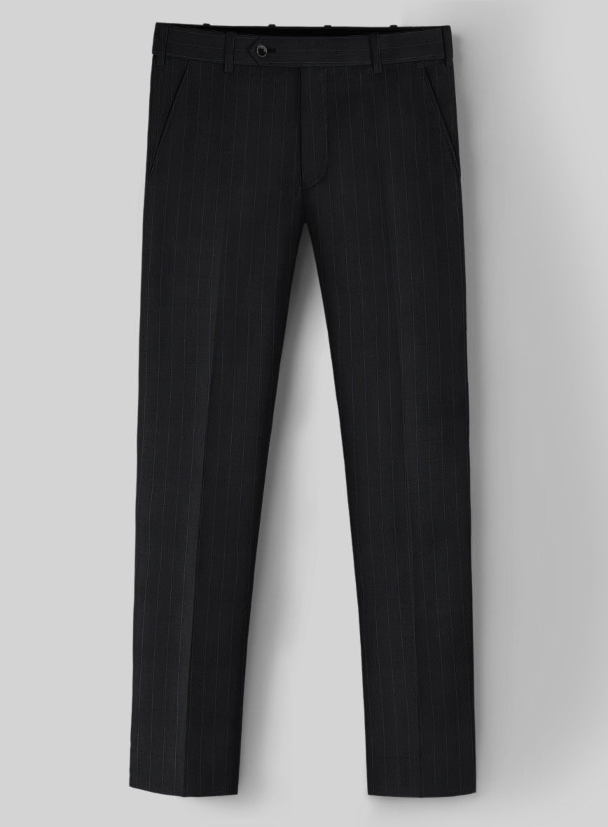 Hardy Minnis Midnight Blue Chalkstripe Wool Suit - StudioSuits
