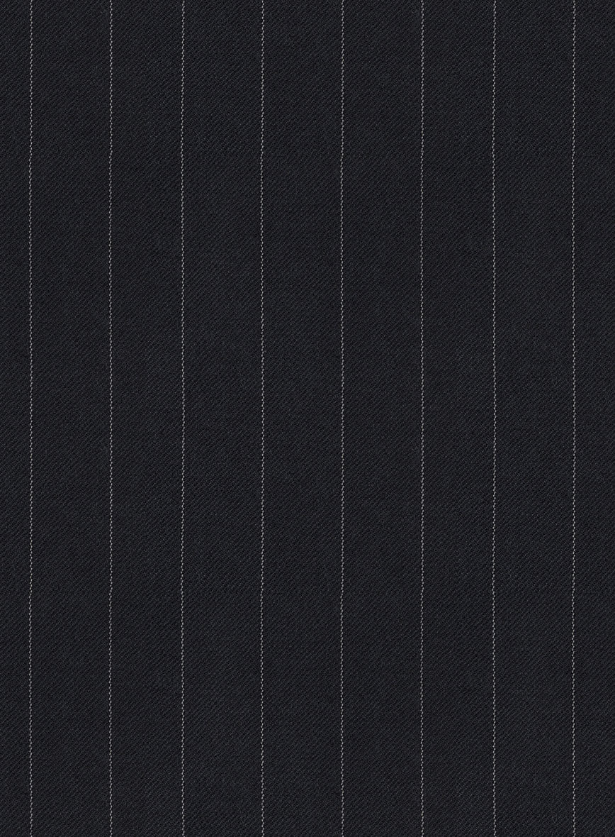 Hardy Minnis Midnight Blue Pinstripe Wool Pants - StudioSuits