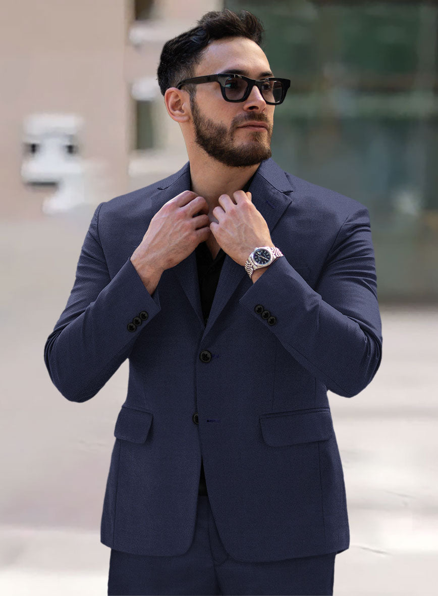 Hardy Minnis Navy Blue Twill Wool Suit – StudioSuits