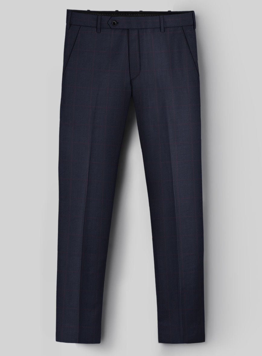 Hardy Minnis Pane Blue Wool Pants – StudioSuits