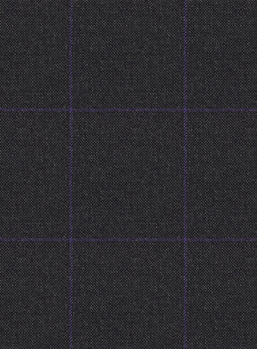 Hardy Minnis Pane Charcoal Wool Pants - StudioSuits