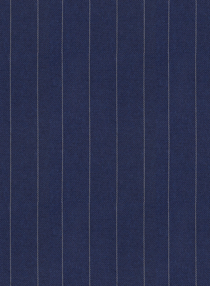 Hardy Minnis Royal Blue Pinstripe Wool Suit - StudioSuits