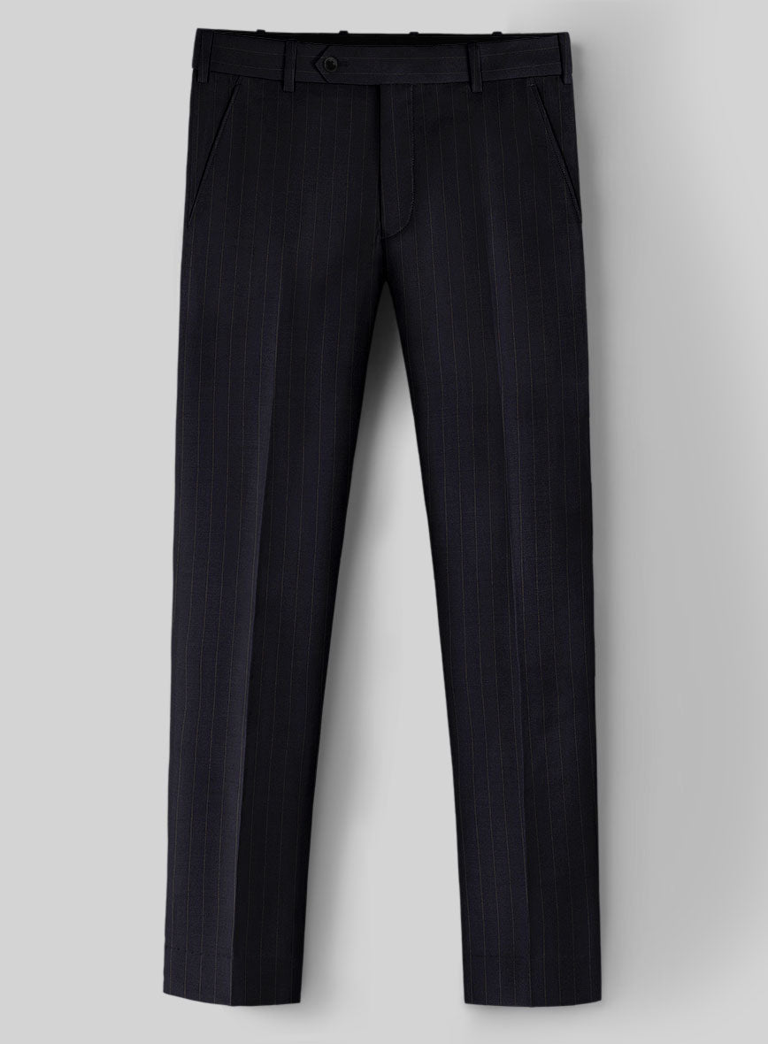 Hardy Minnis Blue Chalkstripe Wool Pants - StudioSuits