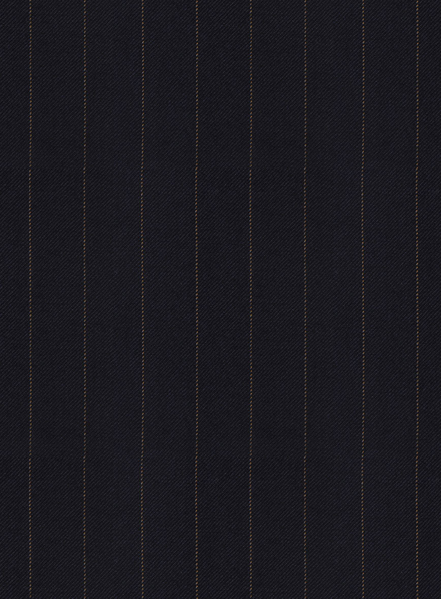 Hardy Minnis Blue Chalkstripe Wool Suit - StudioSuits