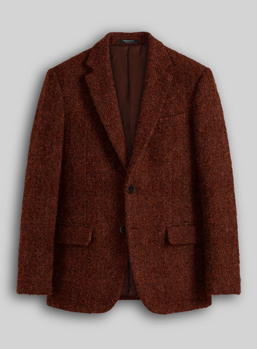 Harris Tweed Augustus Wine Jacket - StudioSuits