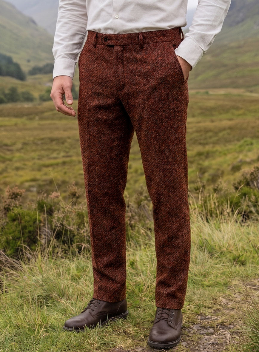 Harris Tweed Augustus Wine Suit - StudioSuits