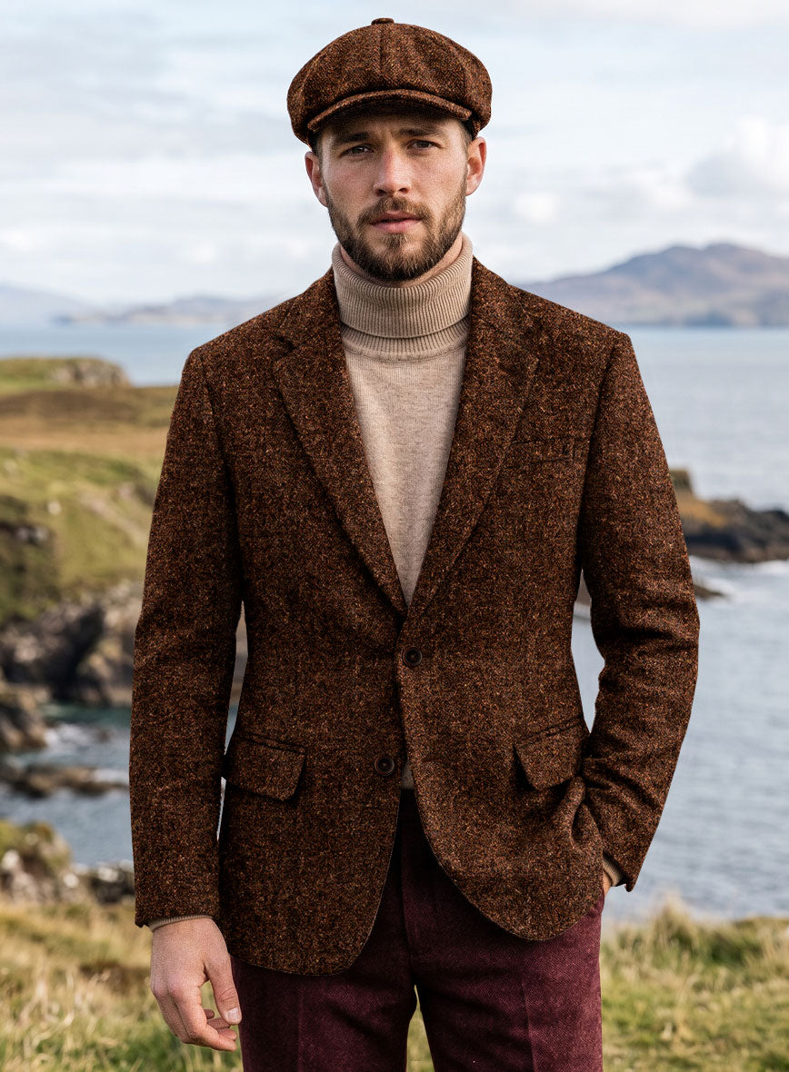 Harris Tweed Braemar Brown Jacket - StudioSuits