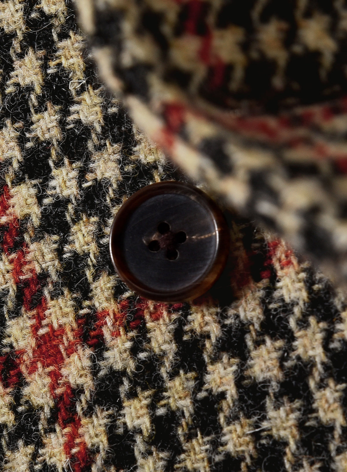 Harris Tweed Carmine Beige Double Breasted Jacket - StudioSuits