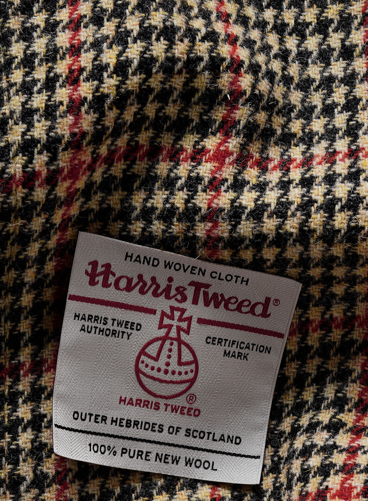 Harris Tweed Carmine Beige Double Breasted Jacket - StudioSuits