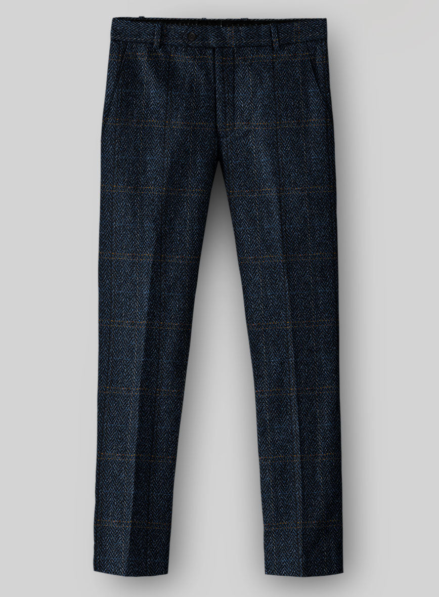 Harris Tweed Country Heritage Blue Pants - StudioSuits
