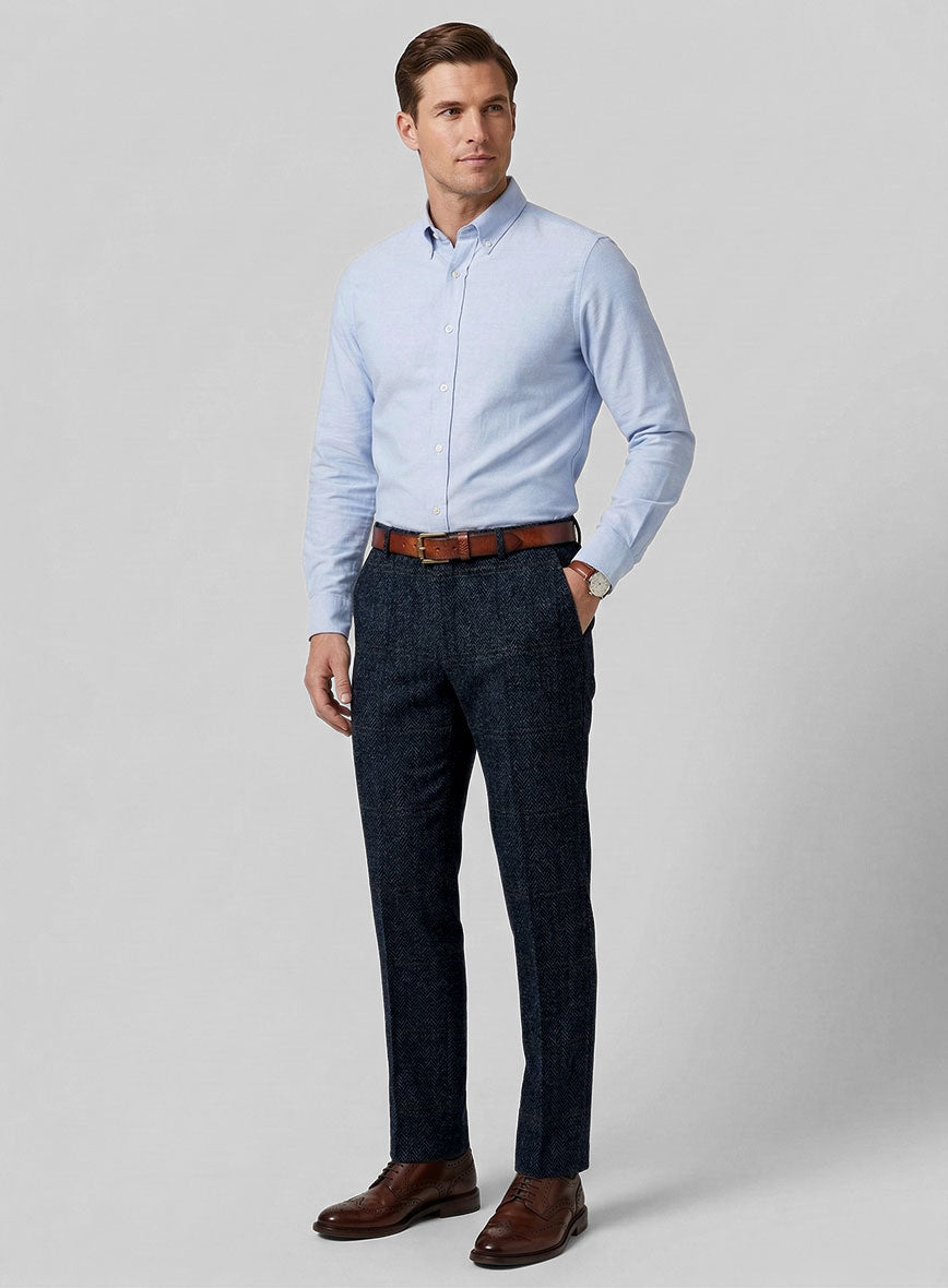 Harris Tweed Country Heritage Blue Pants - StudioSuits
