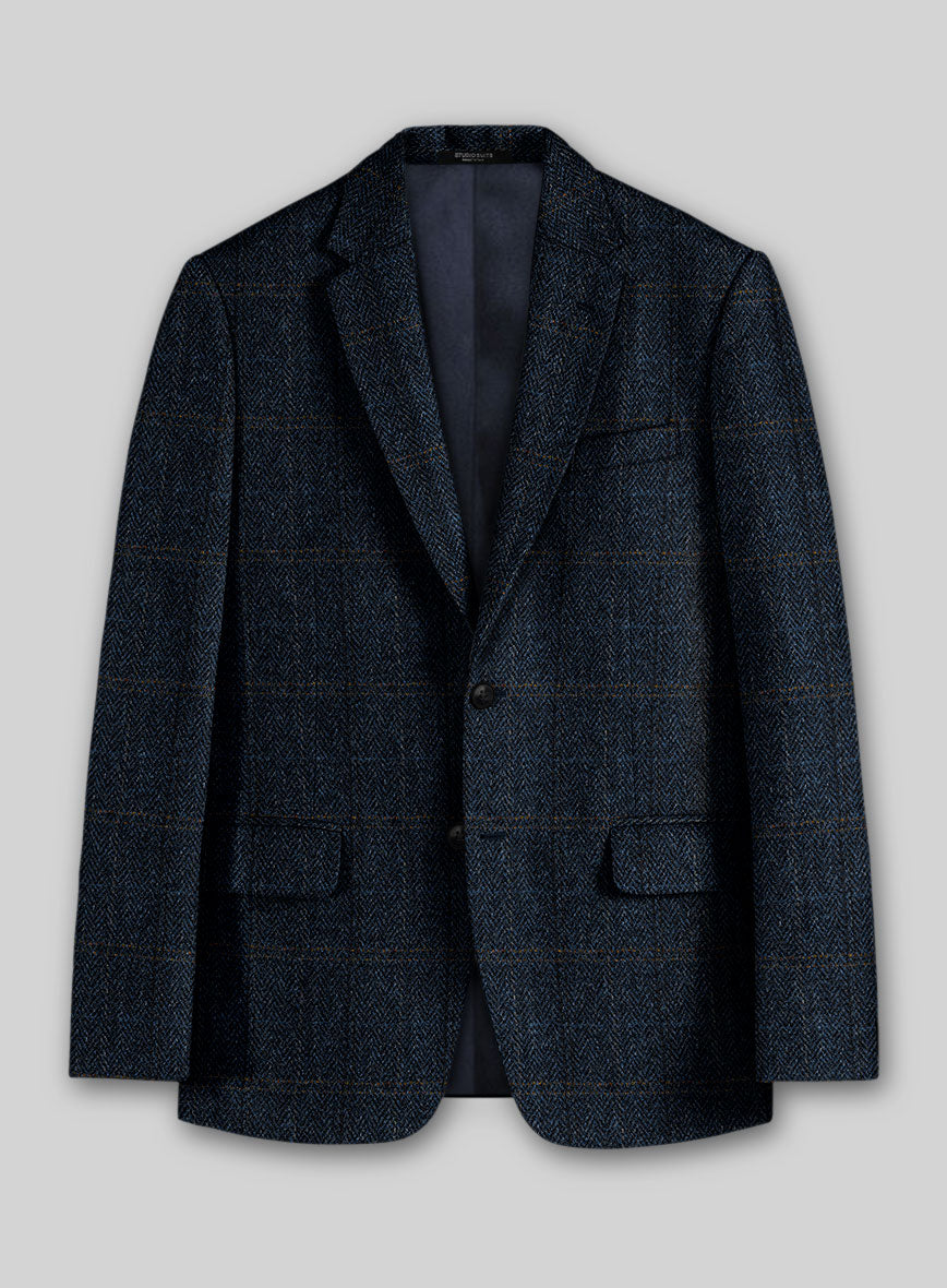 Harris Tweed Country Heritage Blue Jacket - StudioSuits