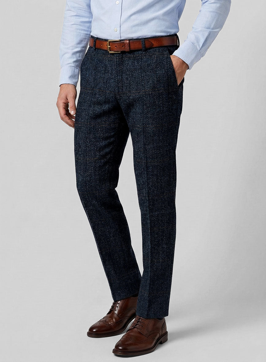 Harris Tweed Country Heritage Blue Pants - StudioSuits