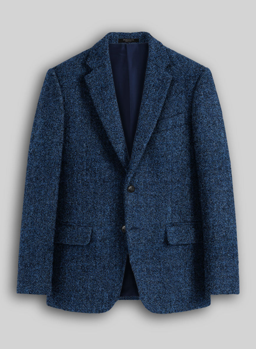 Harris Tweed Highland Blue Hopsack Jacket - StudioSuits