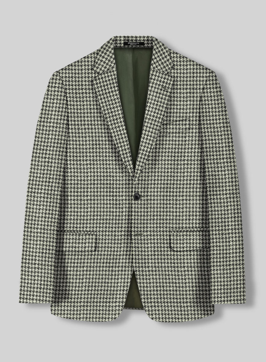 Harris Tweed Light Gray Houndstooth Jacket - StudioSuits