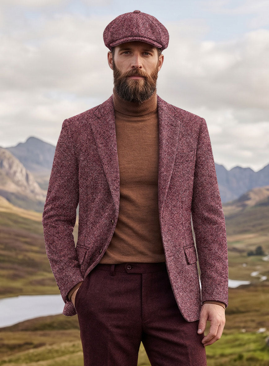 Harris Tweed Merlotwood Hopsack Suit - StudioSuits