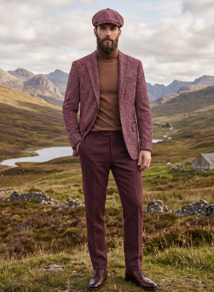 Harris Tweed Merlotwood Hopsack Jacket - StudioSuits