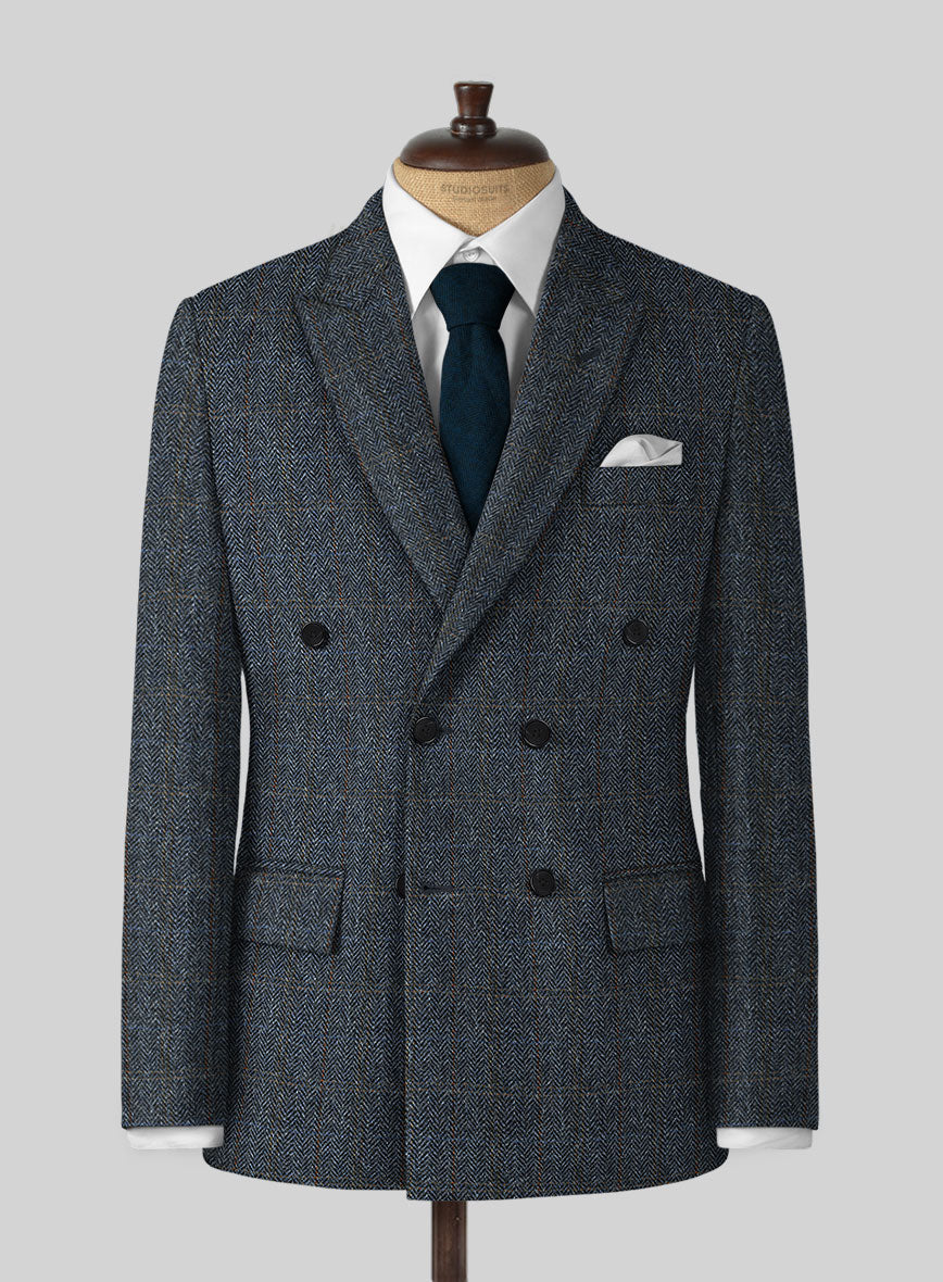 Harris Tweed Country Blue Suit - StudioSuits