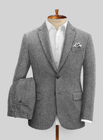 Harris Tweed Gray Herringbone Suit - StudioSuits