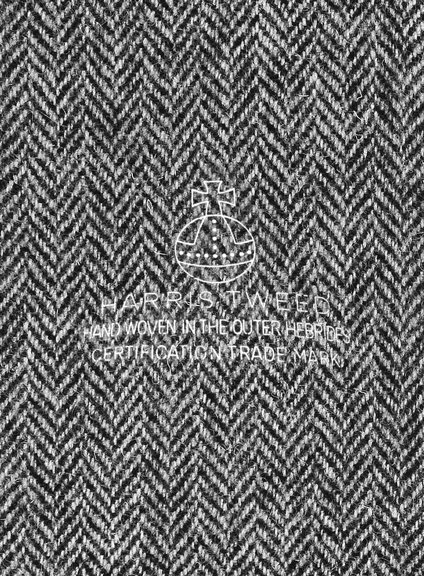 Harris Tweed Gray Herringbone Suit - StudioSuits