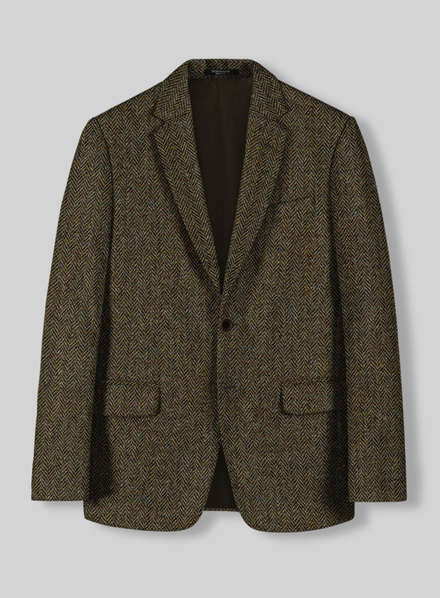 Harris Tweed Ridge Brown Herringbone Suit - StudioSuits