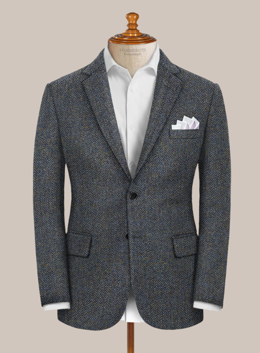 Harris Tweed Barley Blue Suit - StudioSuits