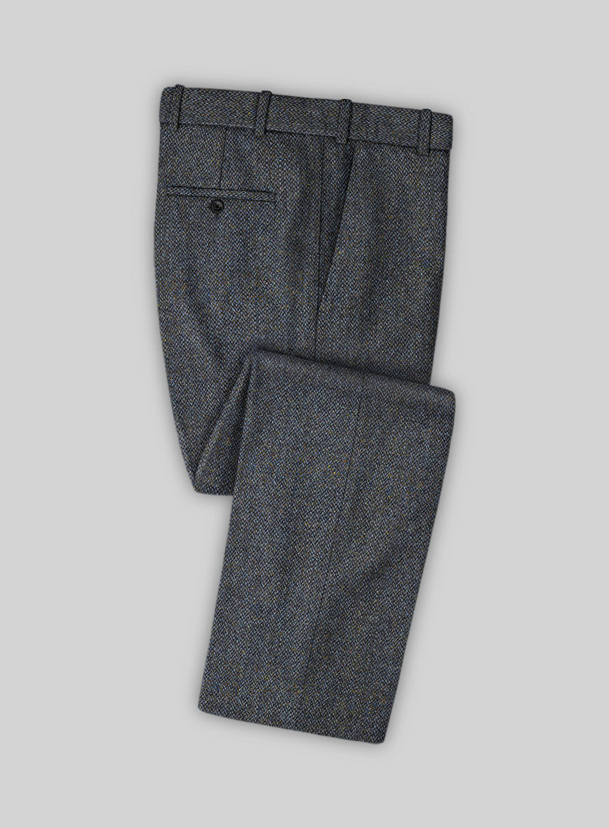 Harris Tweed Barley Blue Pants - StudioSuits