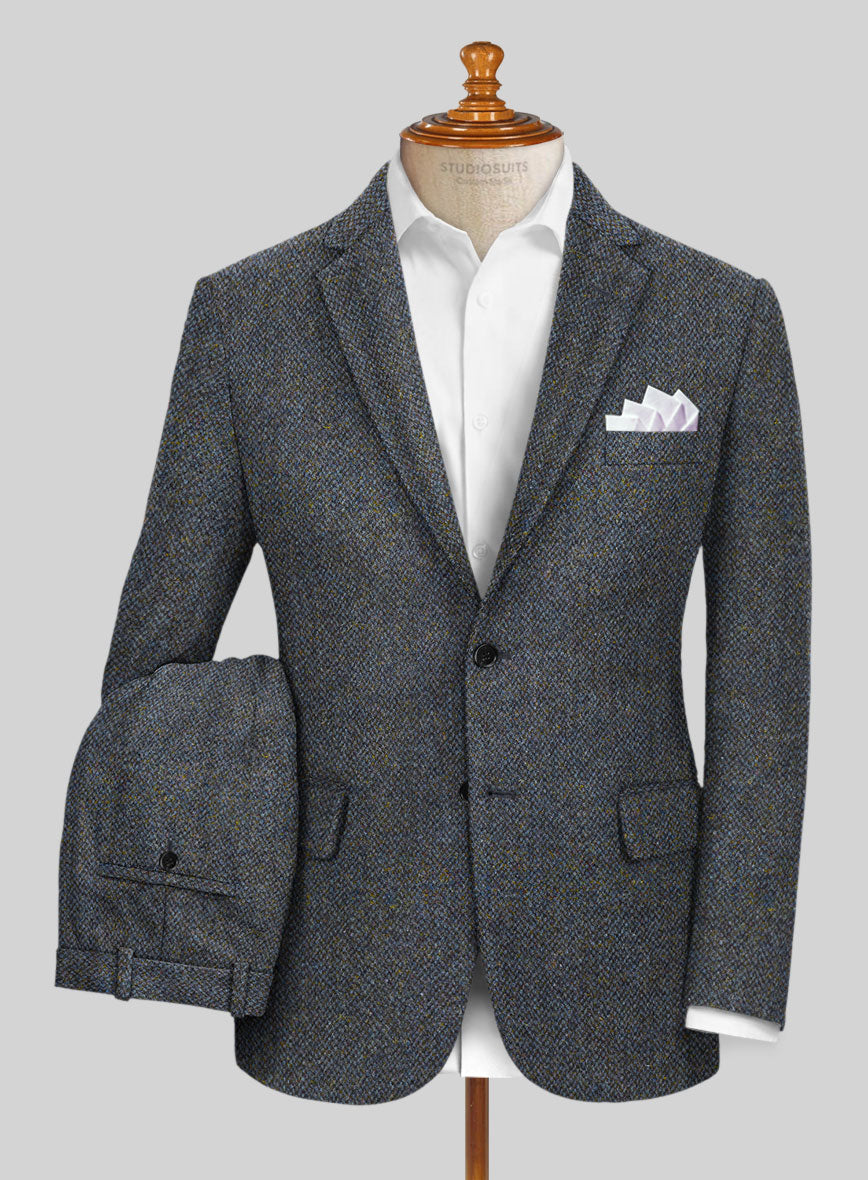 Harris Tweed Barley Blue Suit - StudioSuits