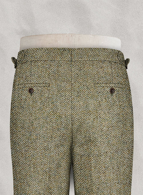 Harris Tweed Barley Brown Highland Trousers - StudioSuits