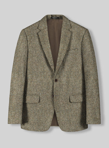 Harris Tweed Barley Brown Jacket - StudioSuits