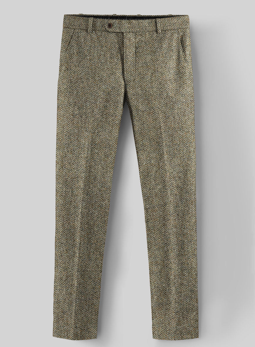 Harris Tweed Barley Brown Pants - StudioSuits
