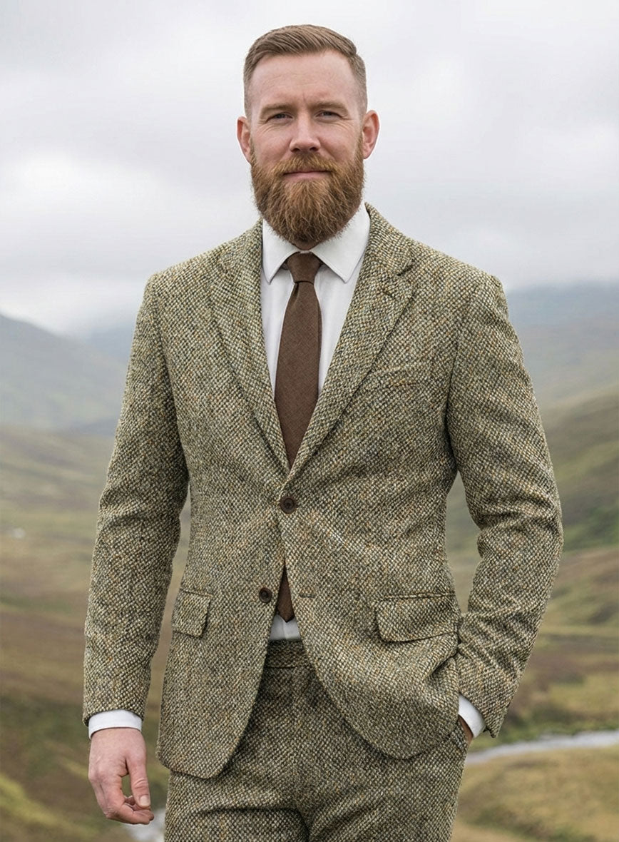 Harris Tweed Barley Brown Suit - StudioSuits