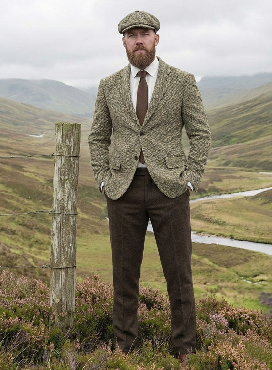 Harris Tweed Barley Brown Suit - StudioSuits