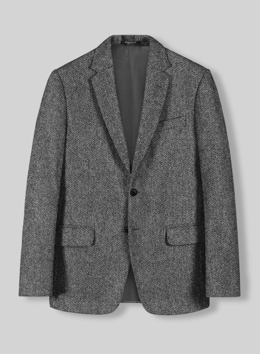 Harris Tweed Barley Gray Jacket - StudioSuits