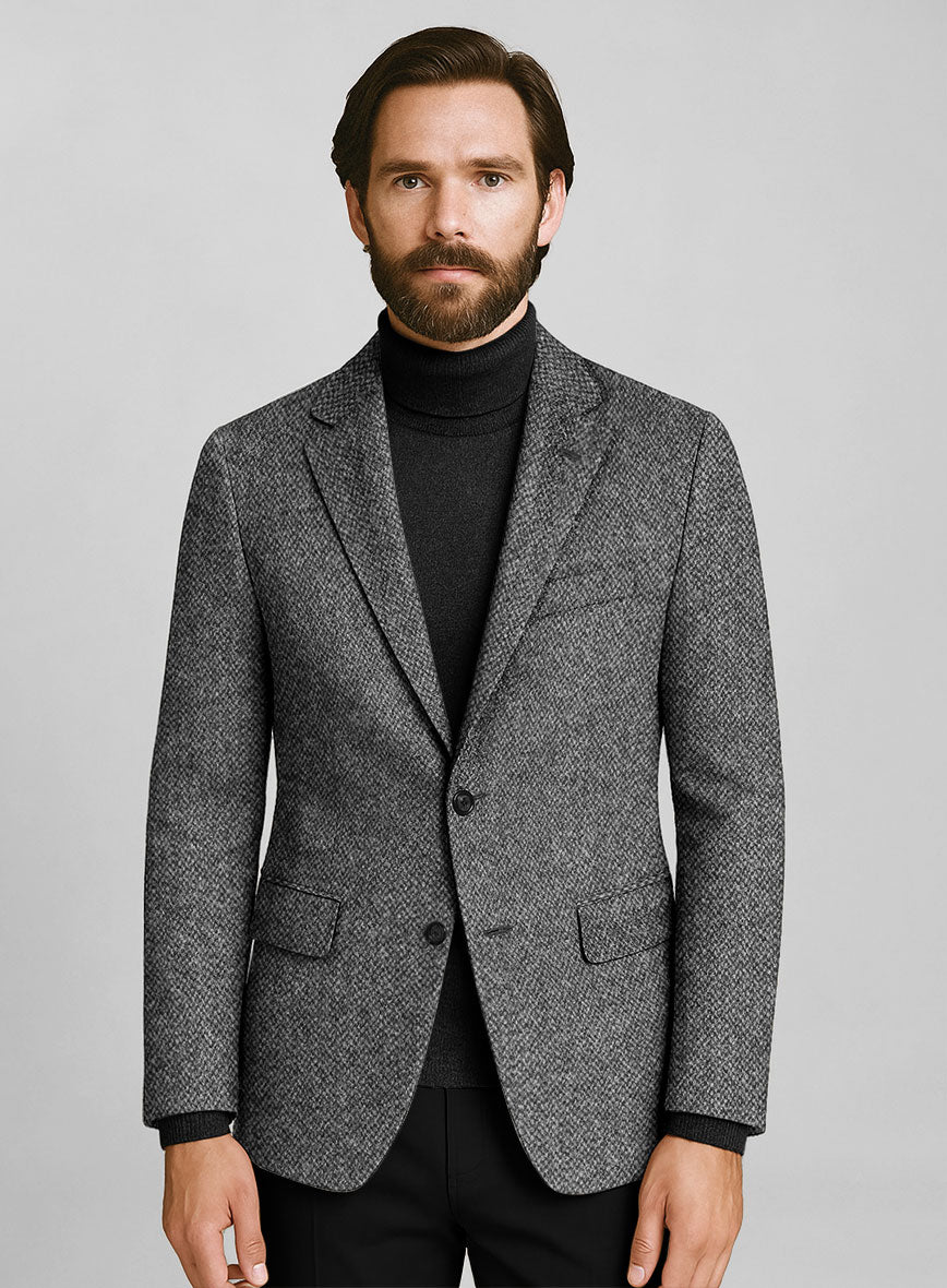 Harris Tweed Barley Gray Jacket - StudioSuits
