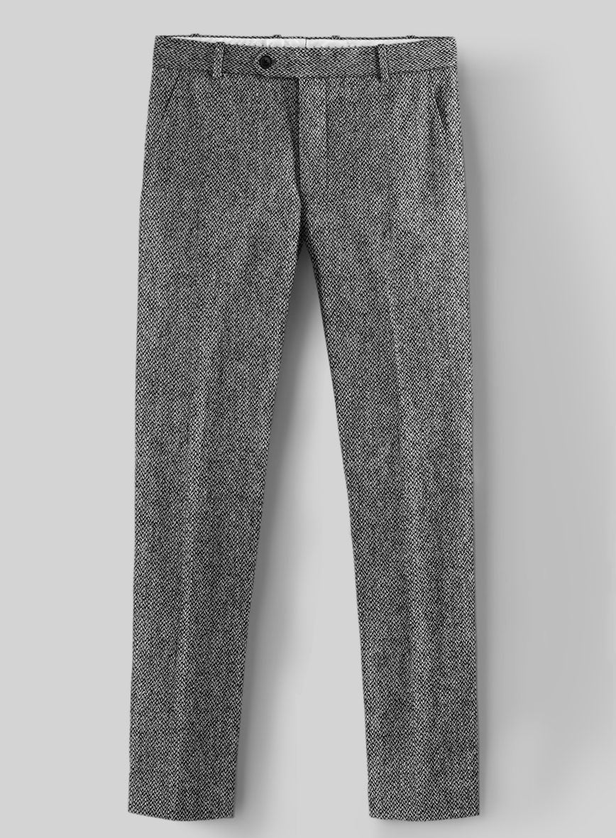 Harris Tweed Barley Gray Pants - StudioSuits