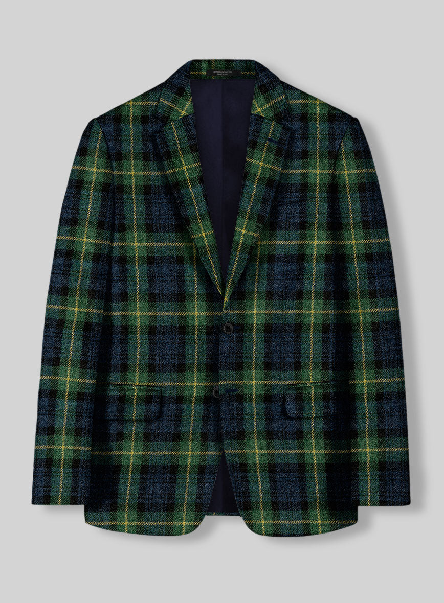 Harris Tweed Bluefern Tartan Jacket - StudioSuits